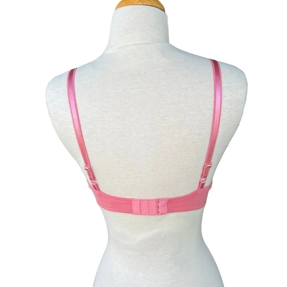 VTG NOS Oscar De La Renta Intimates 515012 Cotton Underwire Bra 34B Coral Lace